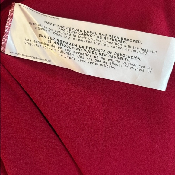 NWT Dress the Population Catalina Crepe VNeck Sleeveless A-Line Dress Burgandy L - Picture 8 of 8